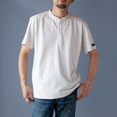 画像2: リネンコットンヘンリーネックTシャツ｜シルバー (2)