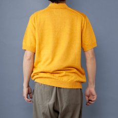 画像3: リネンニットポロ｜マスタード (3)