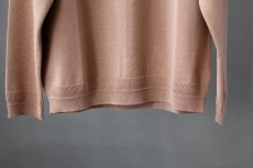 画像7: 18.5μm ウールVネックセーター｜キャメル (7)