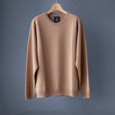 画像4: 18.5μm ウールVネックセーター｜キャメル (4)