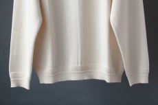 画像7: 18.5μm ウールVネックセーター｜アイボリー (7)