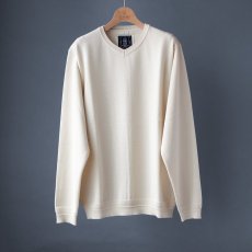 画像4: 18.5μm ウールVネックセーター｜アイボリー (4)