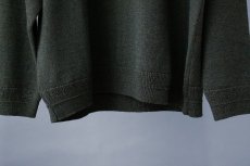 画像7: リネンウールクルーネックセーター｜グリーン (7)