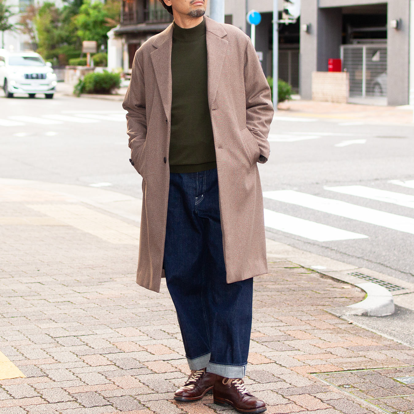 KAPOK KNOT カポックダウンチェスターコート｜キャメル