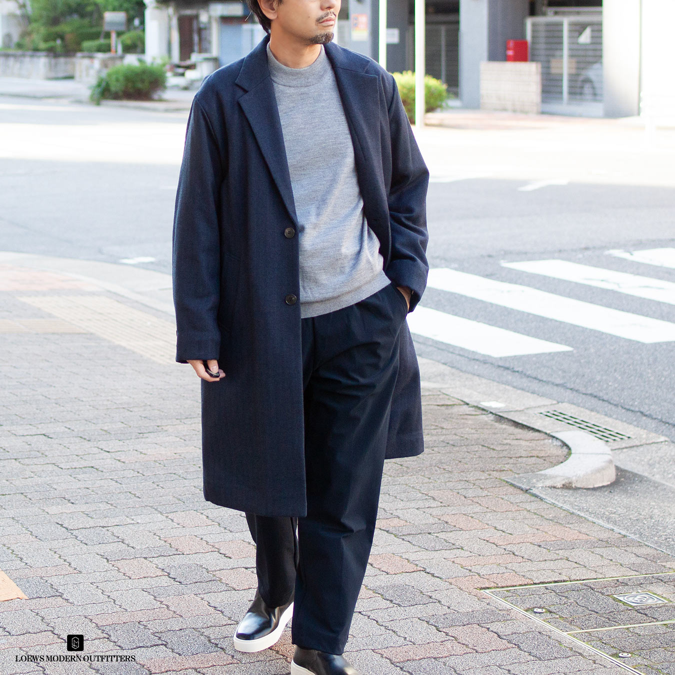 KAPOK KNOT カポックダウンチェスターコート｜ネイビー