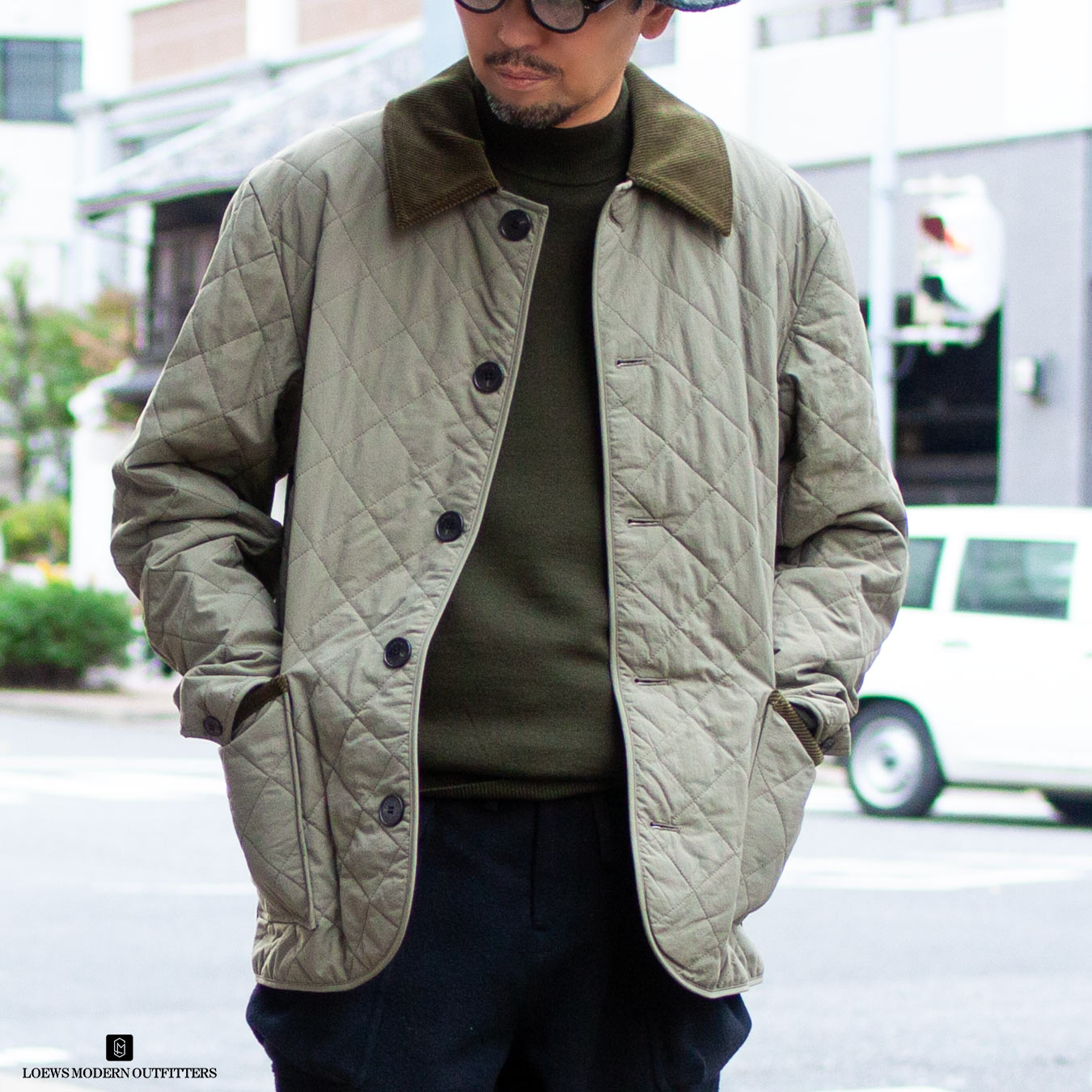 KAPOK KNOT キルティングジャケット｜オリーブ