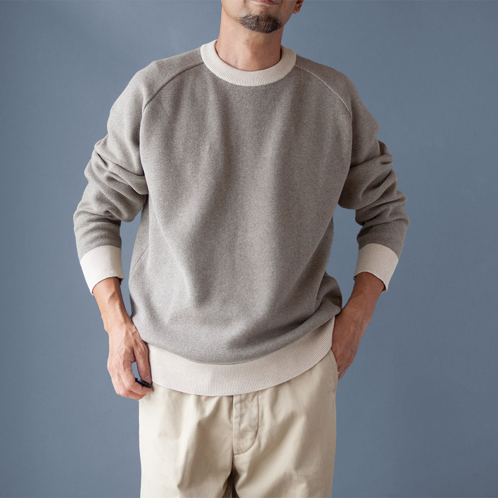 RAGLAN SLEEVE ATHLETIC KNIT｜MOCA