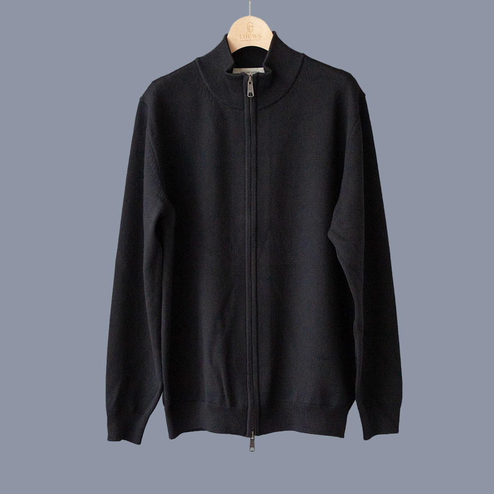 WOOL FULLZIP BLOUSON｜BLACK