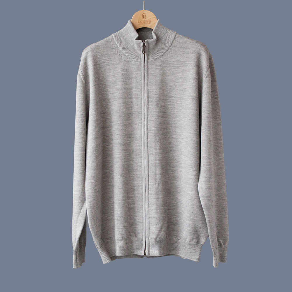 WOOL FULLZIP BLOUSON｜L.GREY